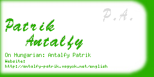 patrik antalfy business card